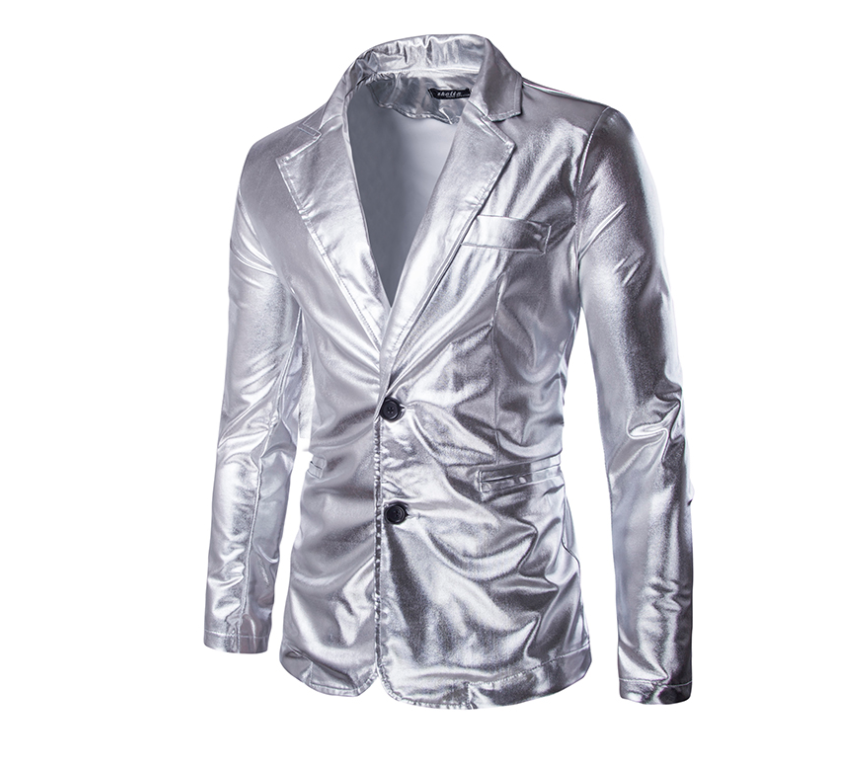 New hot stamping face casual suit suit European and American style slim men's suit
