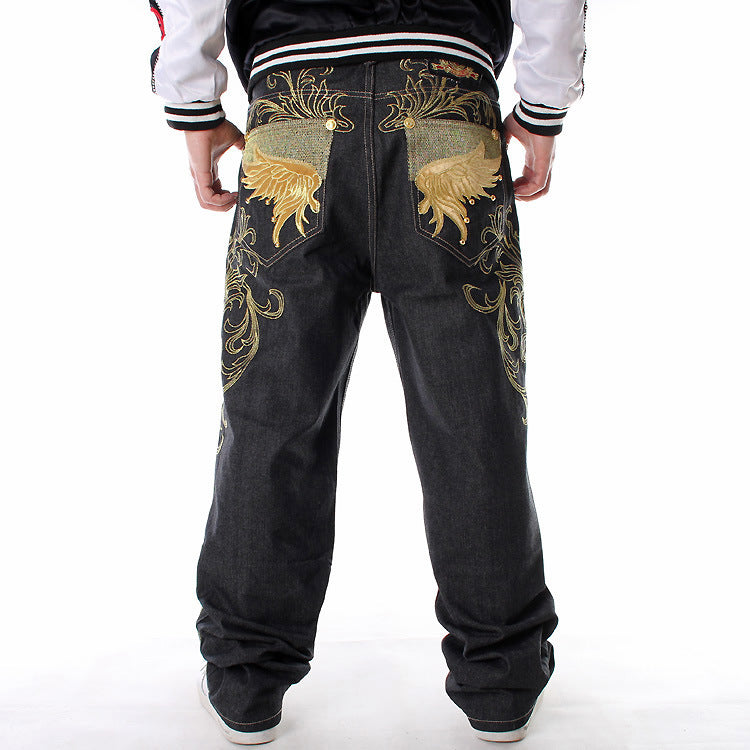 Plus Fat Plus Size Hip-hop Jeans Men's Trend
