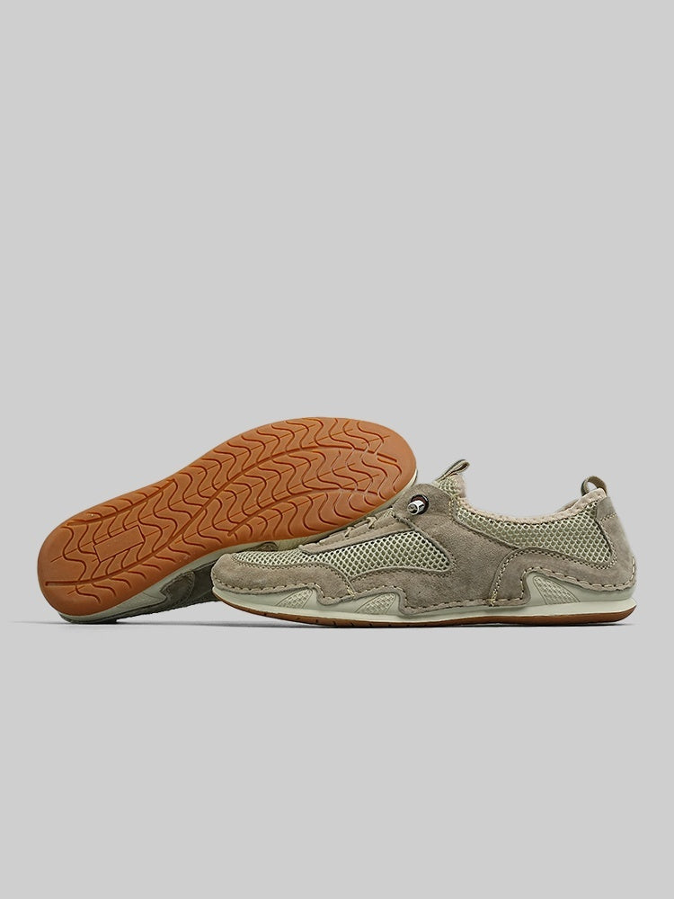 Summer Breathable Real Pigskin Slip-on Casual Shoes