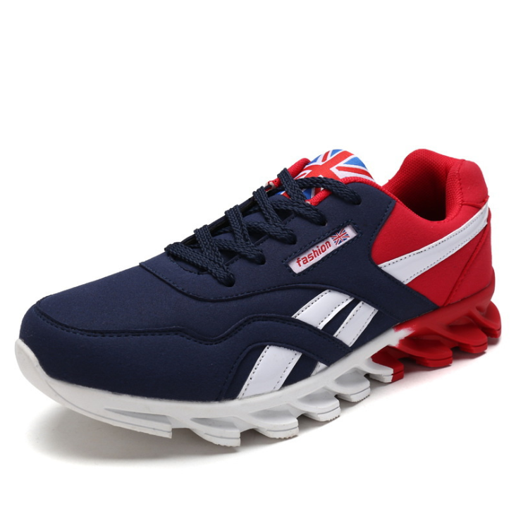 Running shoes spring and autumn sports shoes men's large size New leather men's casual shoes men's breathable men's shoes knife shoes