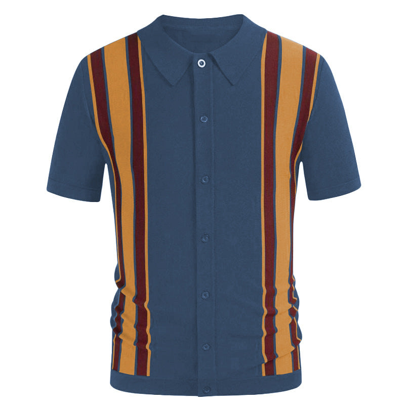 Stitching Contrast Color Business Sweater