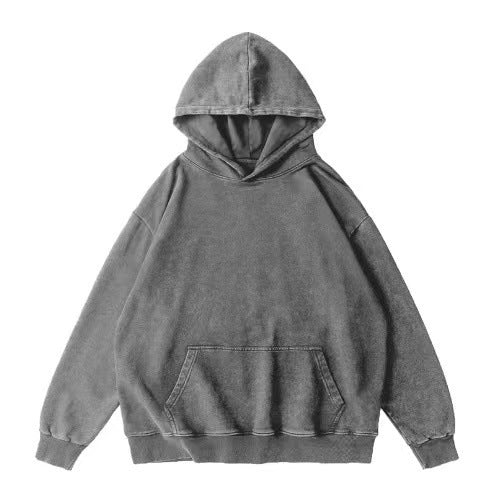Retro Washed Sweater Loose Men's Collarless
