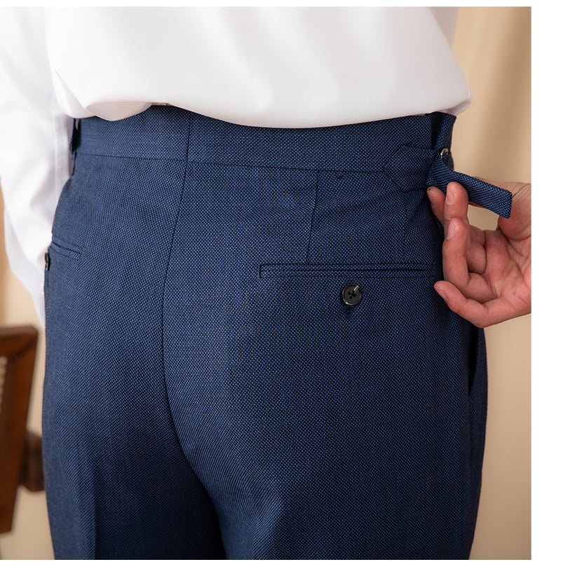 Solid Color Naples High-waisted Trousers Daily Commute Straight Trousers