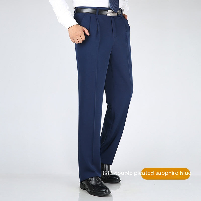 Men's Fashion Casual Loose High Waist Suit Pants