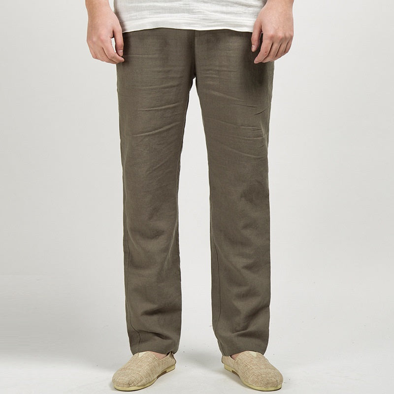 Chinese Style Men's Linen Men's Casual Pants