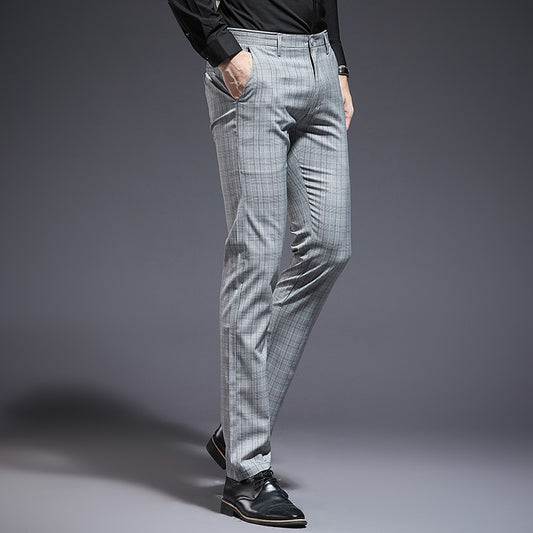 Casual pants Plaid slim men's pants