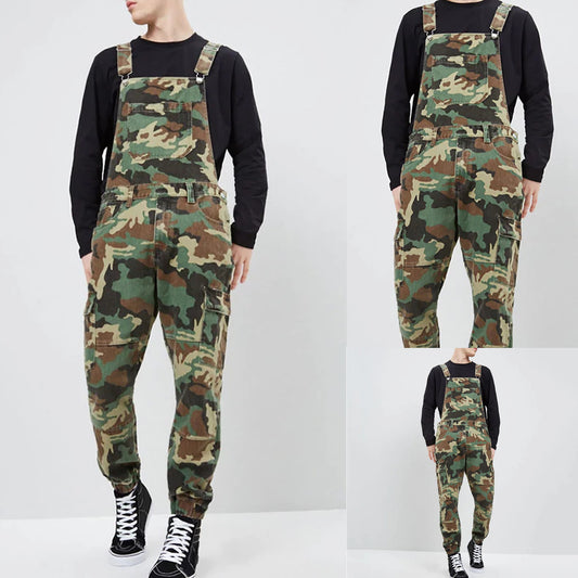 Camouflage City Tactic Outdoor Work Clothes Suspender Trousers