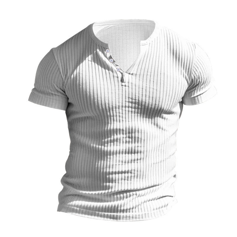 Sunken Stripe Men's Sports Short-sleeved T-shirt