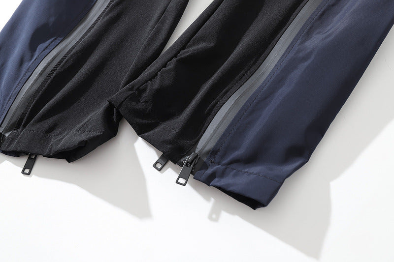 High Street Panel Drawstring Contrast Multi-pocket Trousers