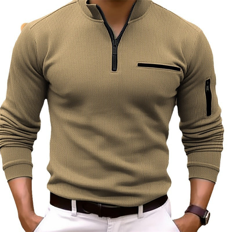 Men's Striped Long-sleeved Top
