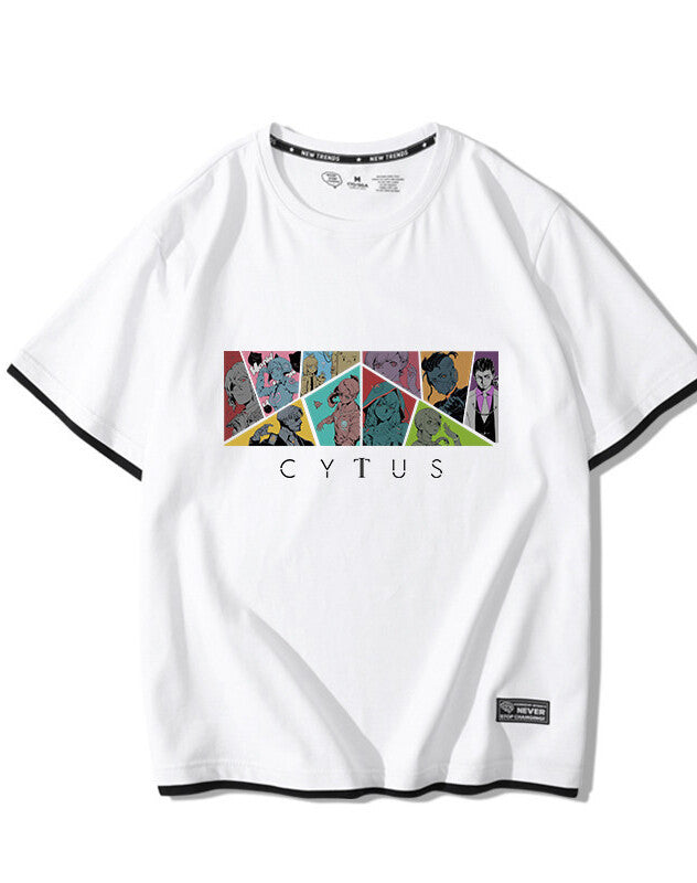 Men'S Short-Sleeved Clothes Neko Electronic Music Mobile Game T-Shirt