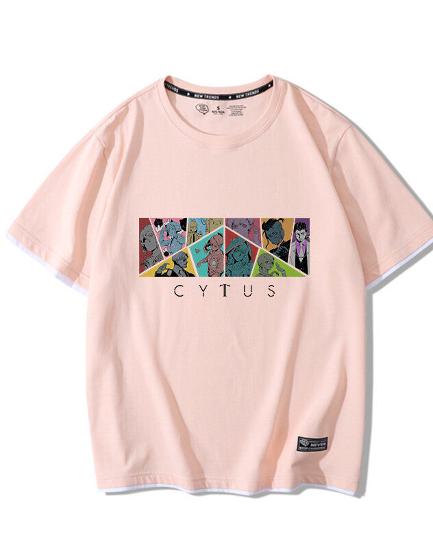 Men'S Short-Sleeved Clothes Neko Electronic Music Mobile Game T-Shirt