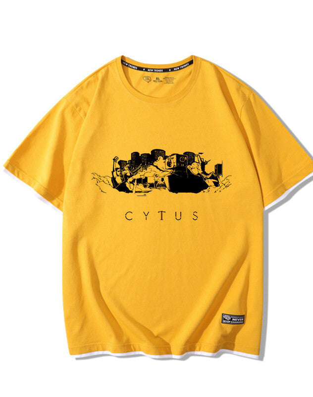 Men'S Short-Sleeved Clothes Neko Electronic Music Mobile Game T-Shirt