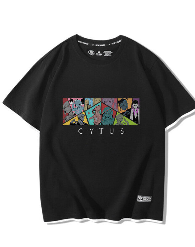 Men'S Short-Sleeved Clothes Neko Electronic Music Mobile Game T-Shirt