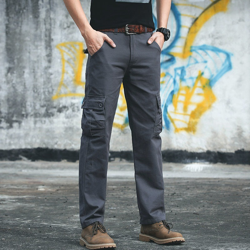 Casual Trousers Japanese 6-pocket Overalls Men's Trend