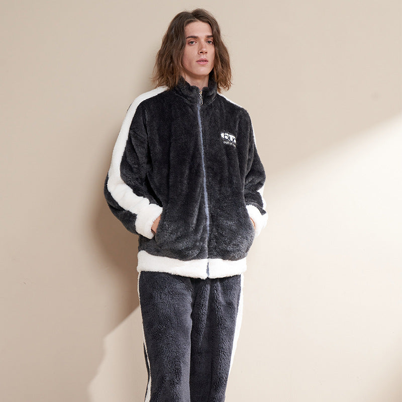 Thickened Fashionable And Versatile Flannel Household Suit