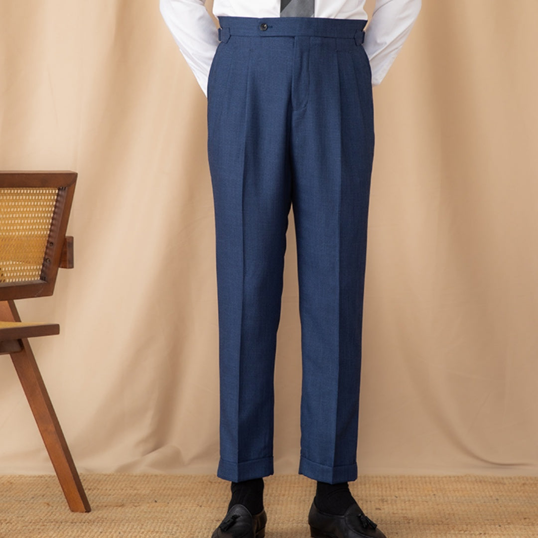 Solid Color Naples High-waisted Trousers Daily Commute Straight Trousers
