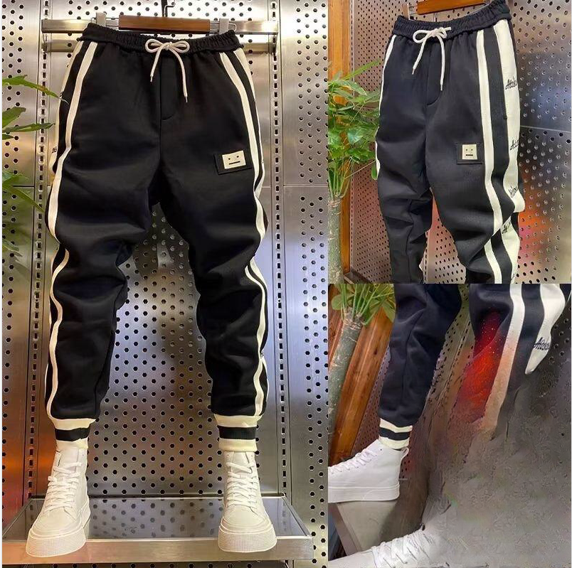 Men's FallWinter Fleece-lined Track Pants