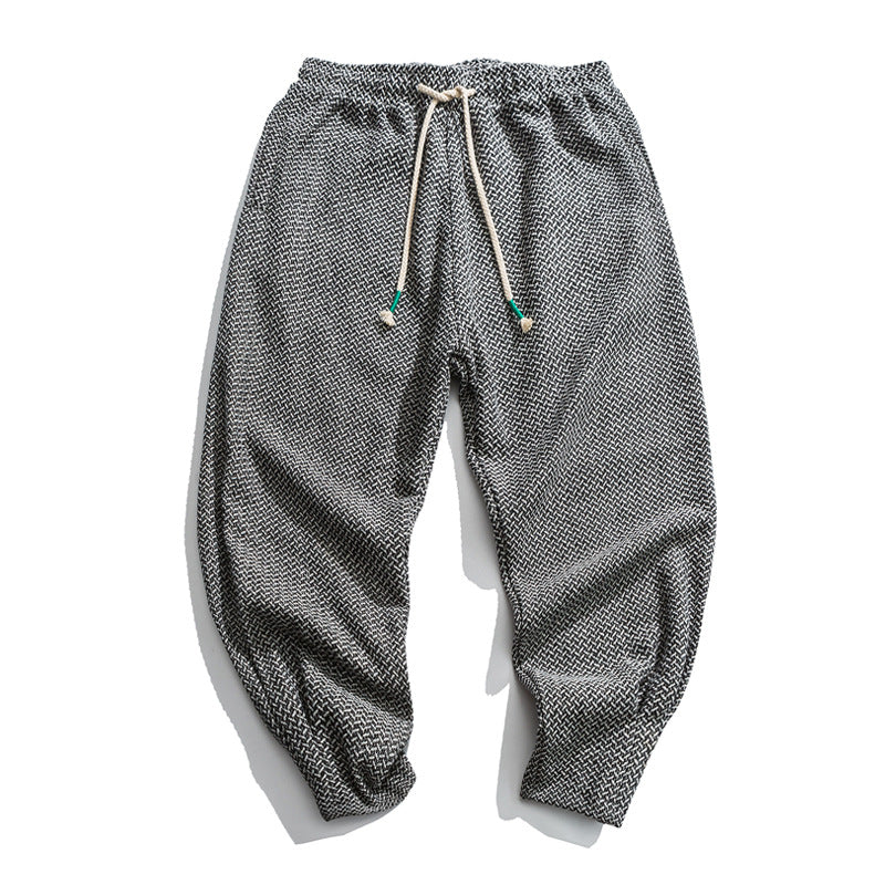 Chinese style lantern woolen pants