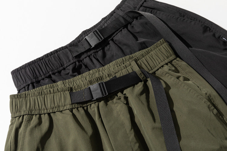 Tapered Casual Pants Men's Zipper Printing Loose