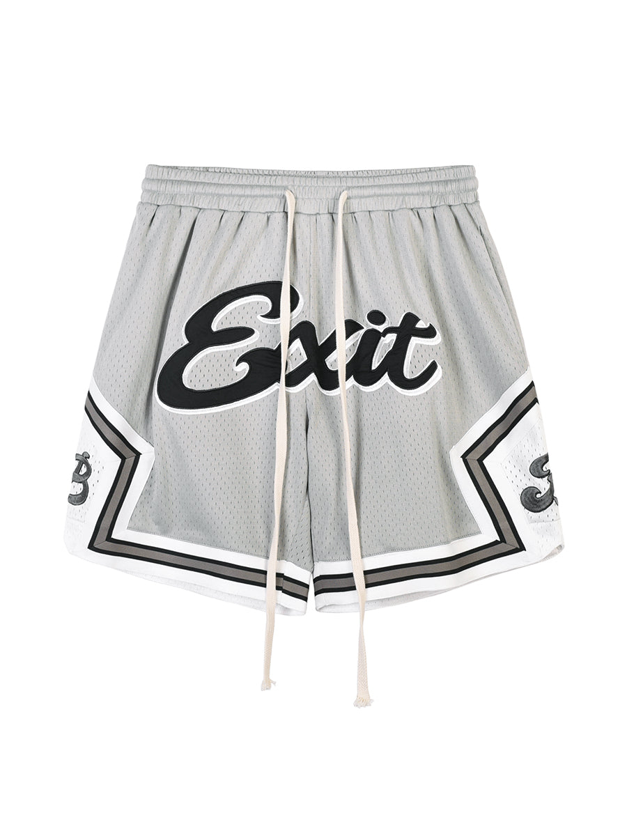 Heavy Industry Embroidered Mesh Basketball Shorts