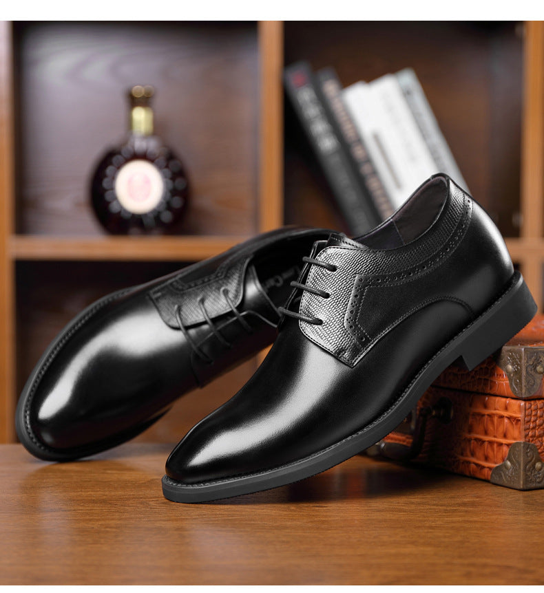 Business Formal Wear Leather Shoes Men's Pointed Casual Shoes