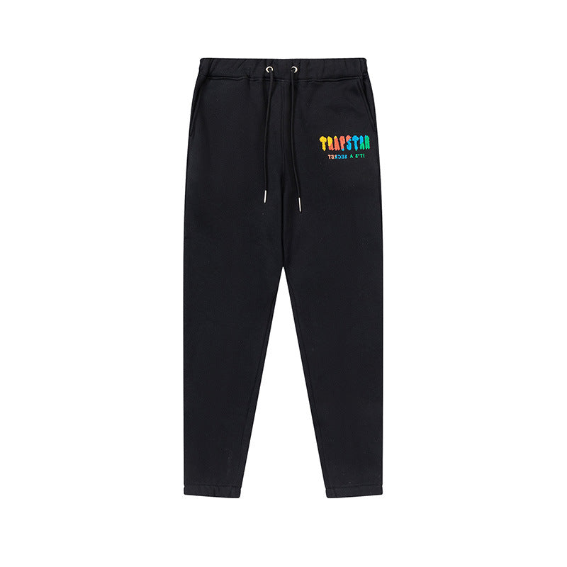 Plush Hoodie With Zipper Closure Trousers