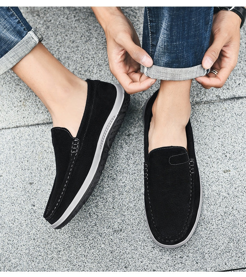 Spring And Summer Suede Gommino Men's Korean Fashion Shoes Breathable Comfortable Lazy Shoes Casual Shoes