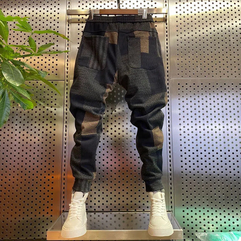 Summer New Men's Six-pocket Casual Pants Skinny Slim Fit Patchwork Korean Style Trendy All-matching