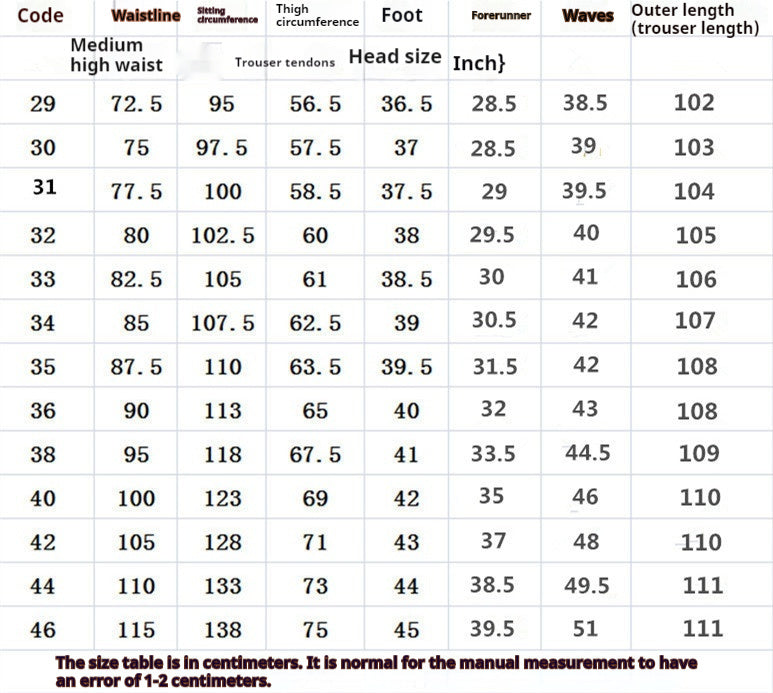 Men's Casual Half Elastic Waist Stretch Denim Trousers