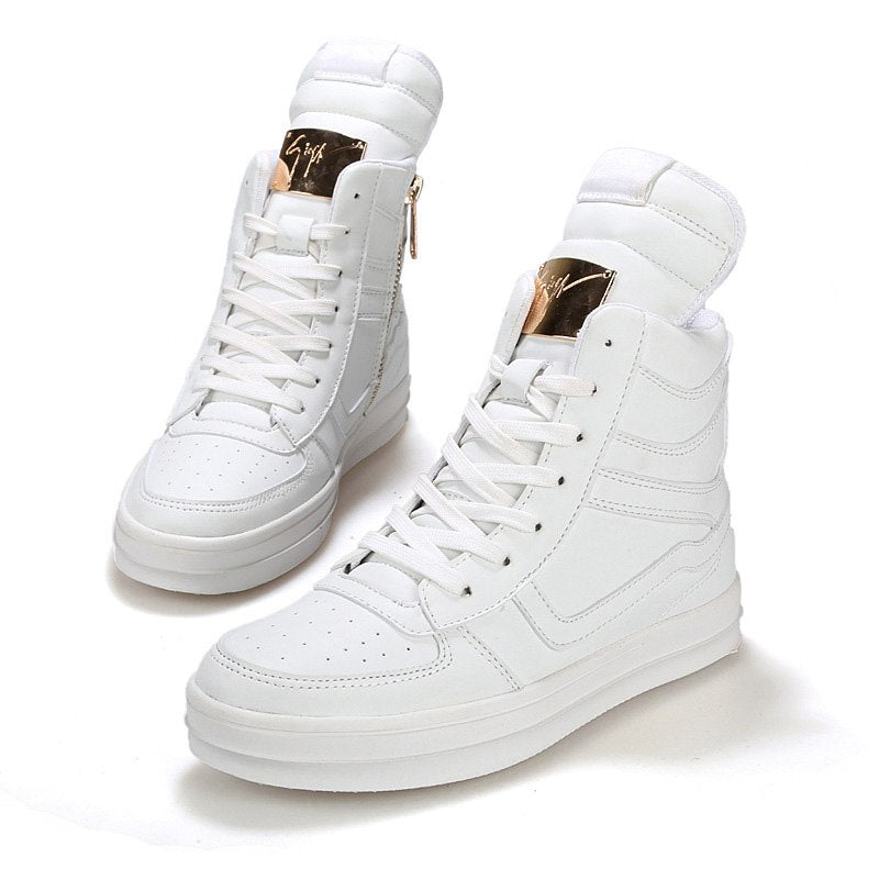 High-top shoes white shoes male Lazada shoes men's youth men's shoes winter shoes white shoes