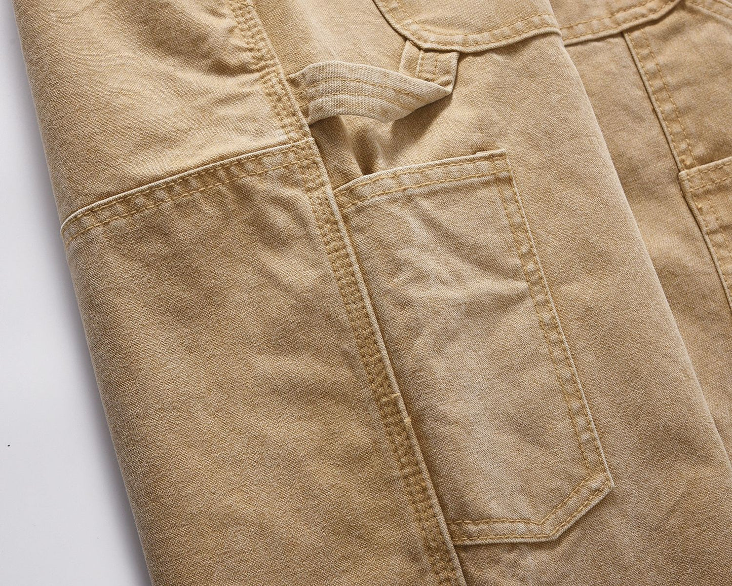 Men's Fashion Leisure Washed-out Distressed Loose Straight Trousers
