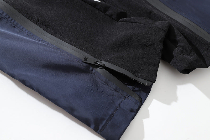 High Street Panel Drawstring Contrast Multi-pocket Trousers