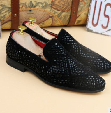 BLACK SPIKES RHINESTONES SHOES