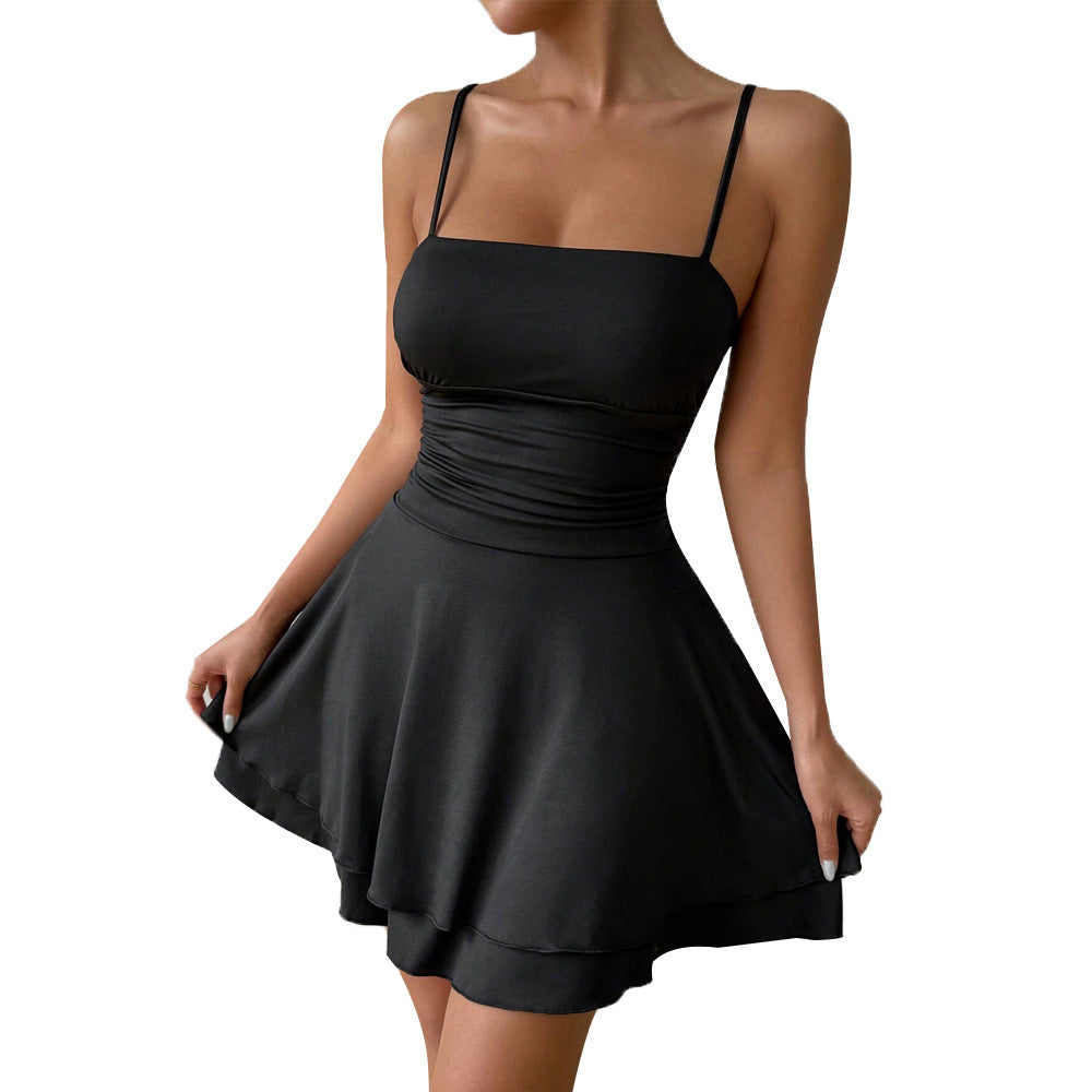 European And American Simple Sexy Style Sling Dress