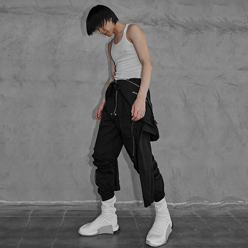 Dark Man Cargo Cotton Loose Jumpsuit