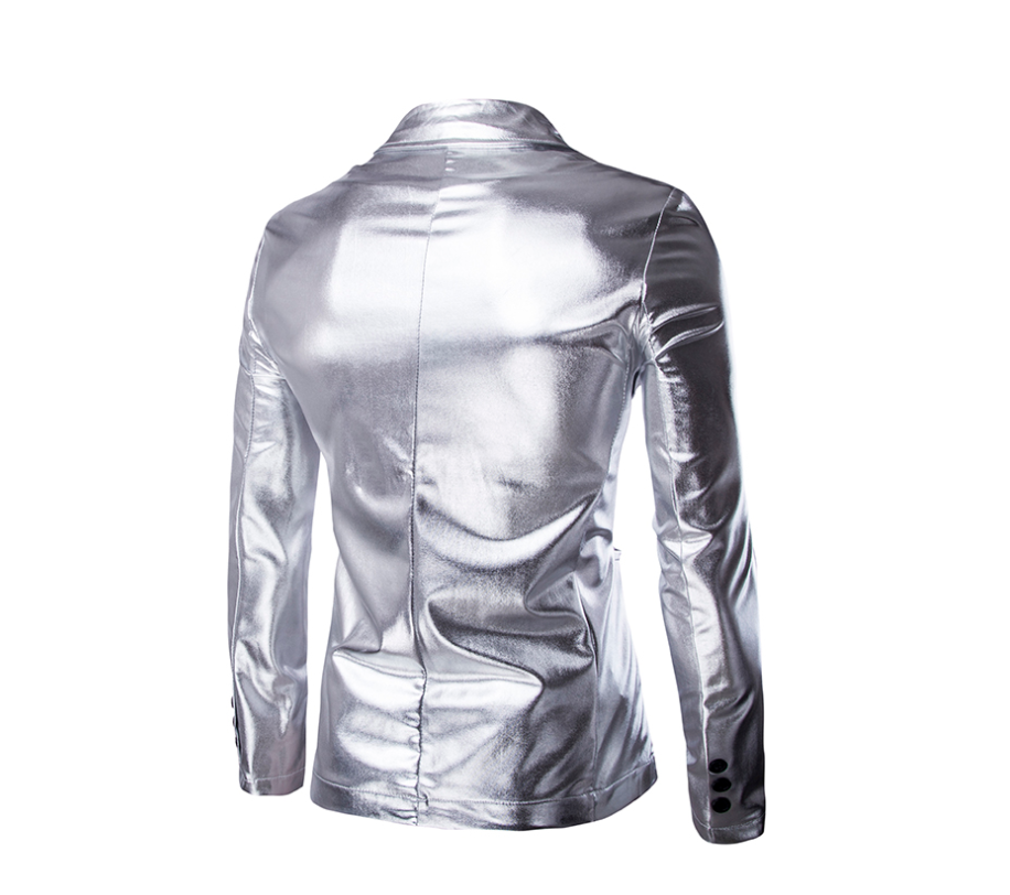 New hot stamping face casual suit suit European and American style slim men's suit