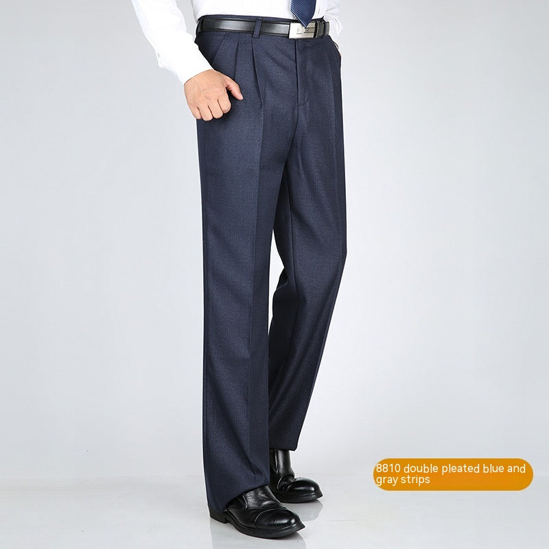 Men's Fashion Casual Loose High Waist Suit Pants