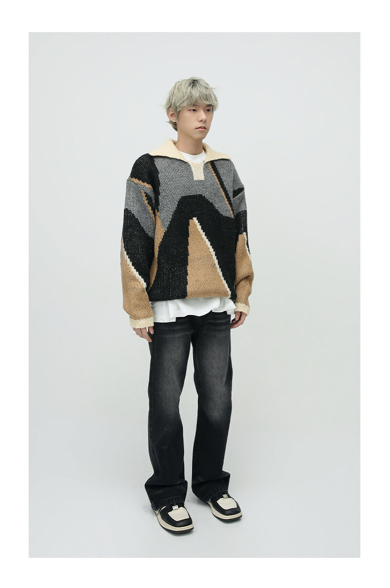 Loose Worn Looking Washed-out Slightly Flared Jeans Men