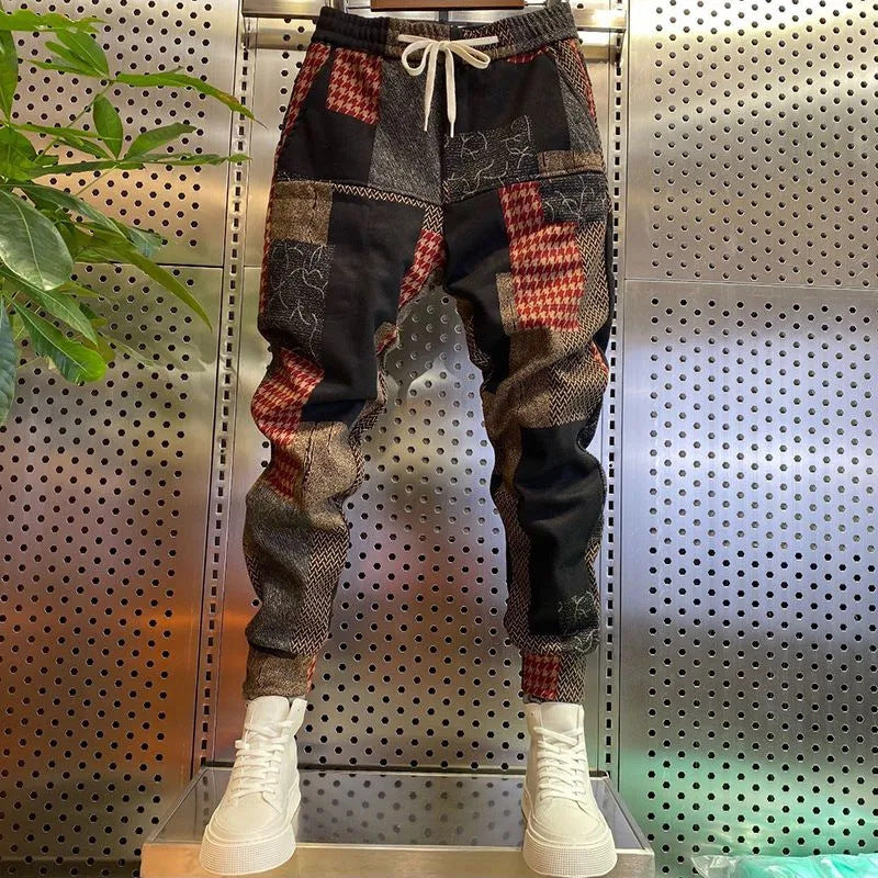 Summer New Men's Six-pocket Casual Pants Skinny Slim Fit Patchwork Korean Style Trendy All-matching