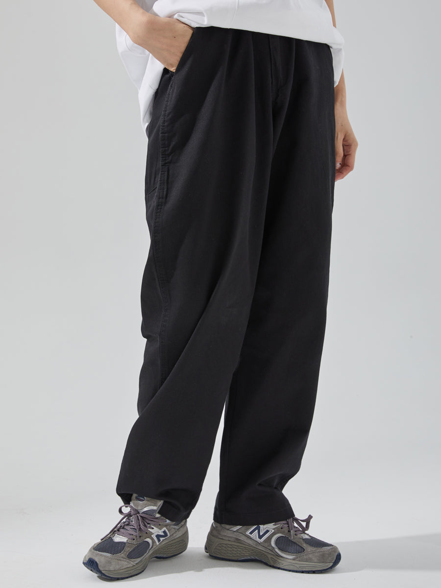 Men's Built-in Belt Simple Solid Color Straight Leg Pants