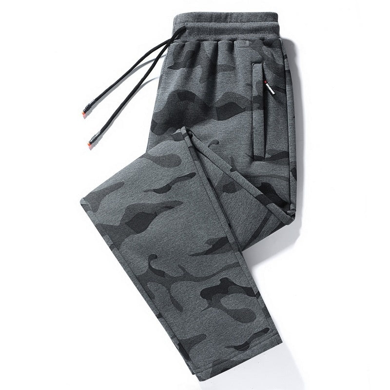 Men's Autumn Winter Cotton Casual Plus-sized Ankle Banded Pants