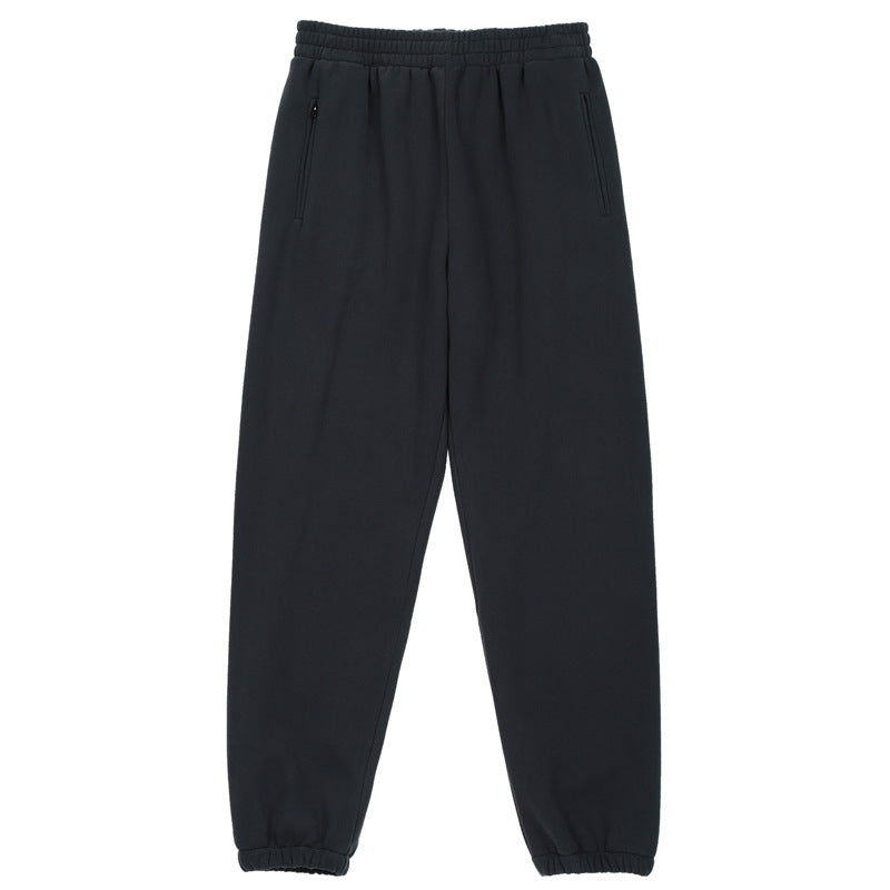 Solid color Plush casual pants