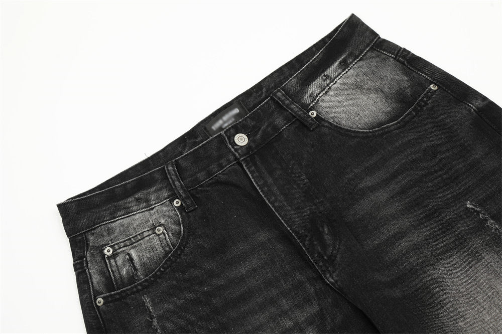 Hand Painted Painted Jeans Men's Punk Worn