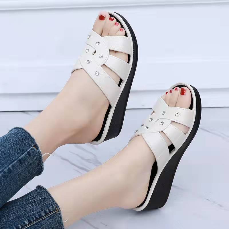 Women's Summer Outdoor Home Thick-soled High-heeled Home Indoor Sandals