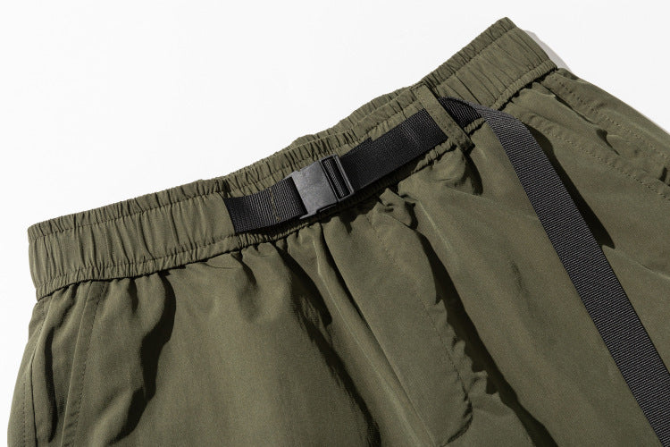 Tapered Casual Pants Men's Zipper Printing Loose