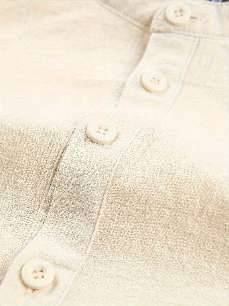 Men's Chest Pocket Solid Color Casual Fashion Short Sleeve T-shirt