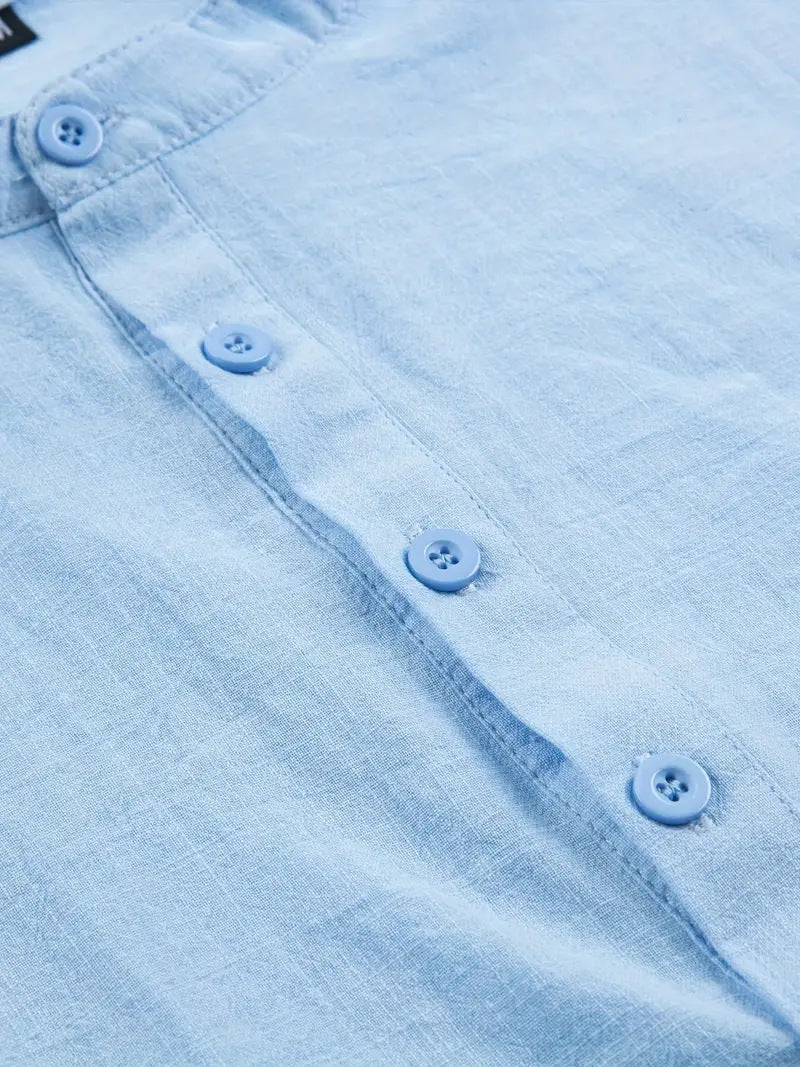 Men's Chest Pocket Solid Color Casual Fashion Short Sleeve T-shirt
