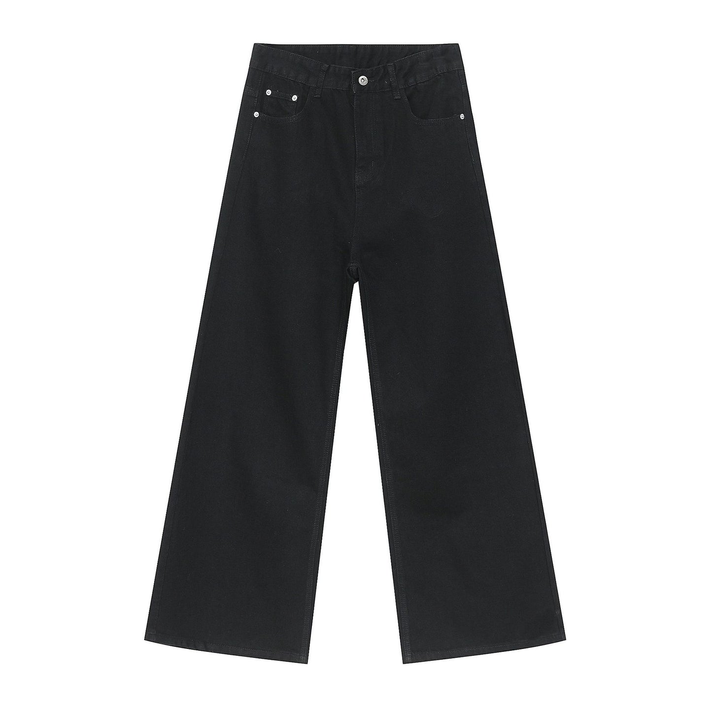 Men's Pu Shuai Korean Version Loose Washed-out Straight Wide Leg Mop Pants
