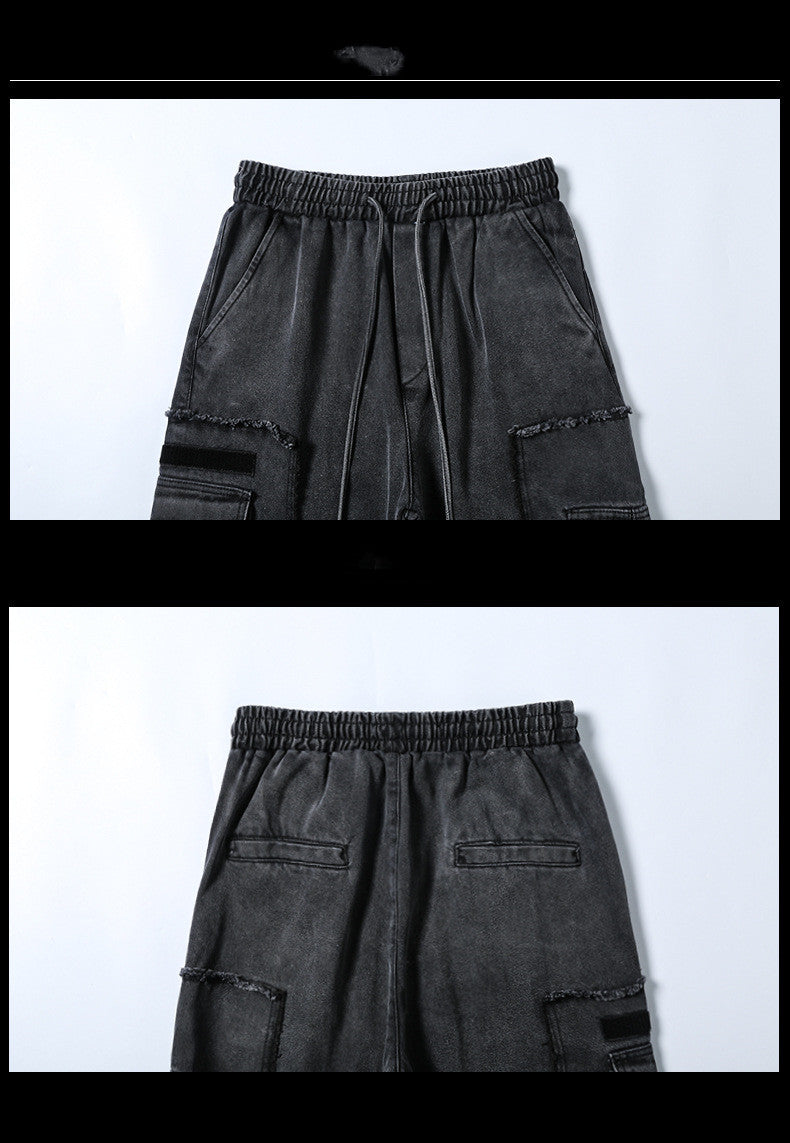 Loose Washed Harem Pants Ins Hip Hop Leggings Casual Long Pants
